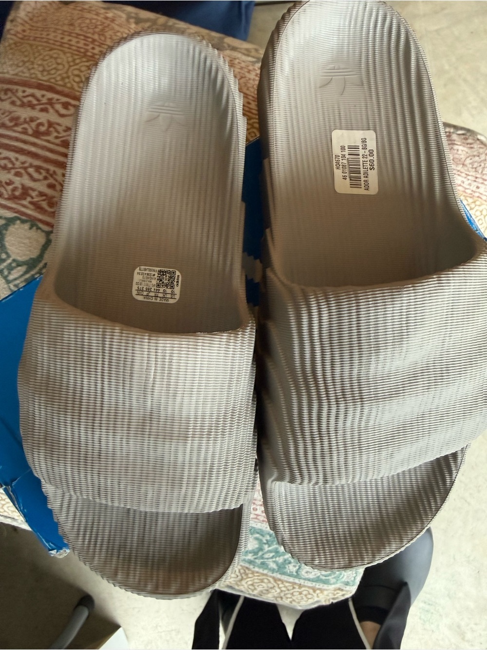 adidas Men's light brown/taupe Slide Sandals